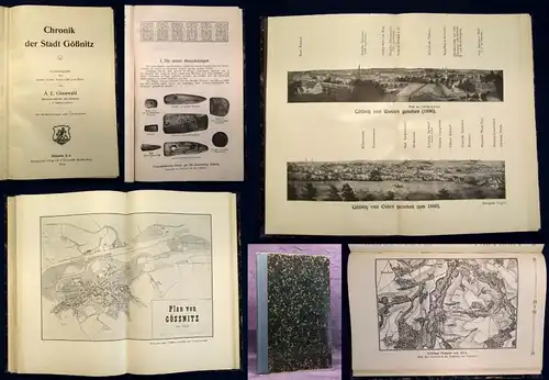 Glasewald Chronik der Stadt Gößnitz 1910 Ortskunde 92 Abb. 3 Stadtpläne js