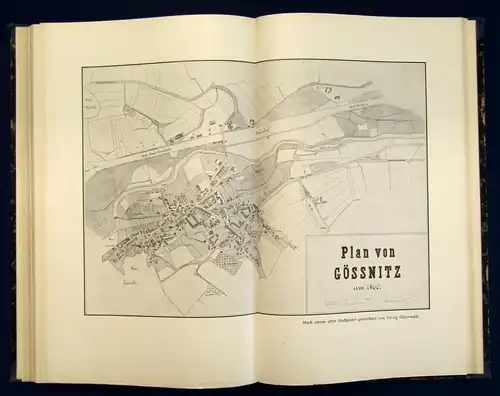 Glasewald Chronik der Stadt Gößnitz 1910 Ortskunde 92 Abb. 3 Stadtpläne js