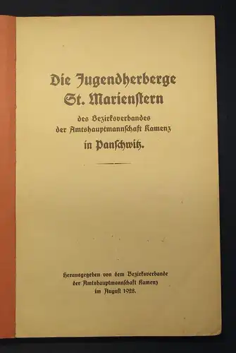 Die Jugendherberge St. Marienstern d. Bezirksverbandes Kamenz Panschwitz 1928 js