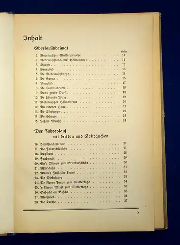 Klippel Aebrlausitz Lieder 1935 Ortskunde Landeskunde Geschichte Lieder mb