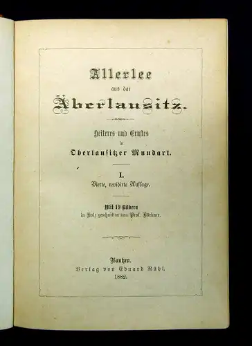 Allerlee aus dar Äberlaußitz 1882 Belletristik Klassiker Gedichte Romane mb