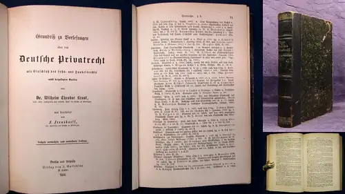 Kraut Grundriß zu Vorlesungen über das Deutsche Privatrecht 1886 Handelsrecht js