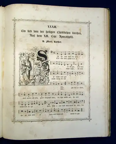 Dr. Martin Luthers deutsche Geistliche Lieder 1840 als Festschrift Holschnitt js