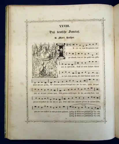 Dr. Martin Luthers deutsche Geistliche Lieder 1840 als Festschrift Holzschnitt