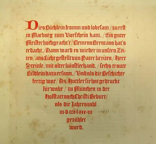 Brentano, Clemens Die Chronik des fahrenden Schülers 1883 Belletristik Lyrik js