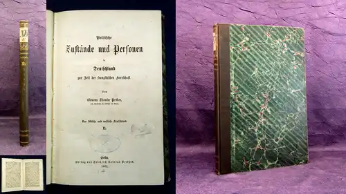 Perthes Politische Zustände und Personen in Deutschland 1862 2. Bd apart mb