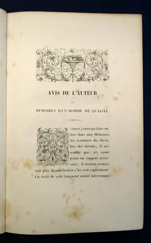 Janin Histoire de Manaon Lescaut et du Chevaliers Grieux o.J. Geschichte js