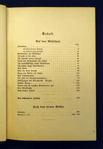 Twain Auf dem Mississippi nach dem fernen Westen 1919 Belletristik Klassiker mb