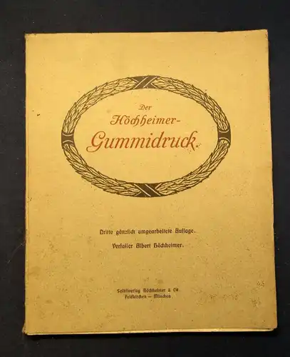 Der Höchheimer- Gummidruck Fotografie Technik Industrie Berufe um 1920 js