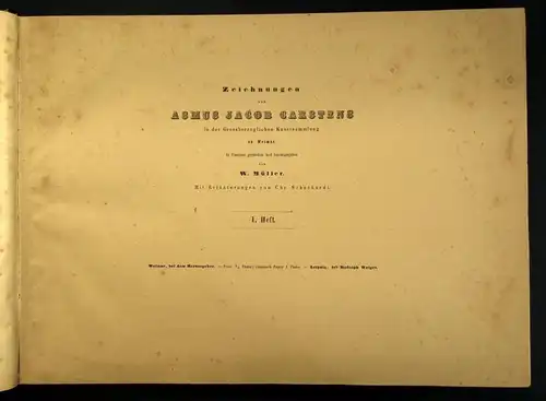 Zeichnungen v. Asmus Jacob Carstens In Umrissen gest. v. W. Müller 1849  js