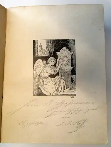 Hoff Amt und Muße, Ludwig Richter als Freund 1903 Widmungsexemplar Künstler  js