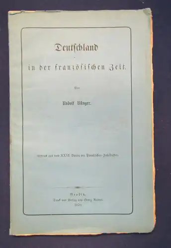 Alfinger Deutschland in der französischen Zeit 1870 Geschichte Politik Wissen js