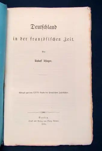 Alfinger Deutschland in der französischen Zeit 1870 Geschichte Politik Wissen js