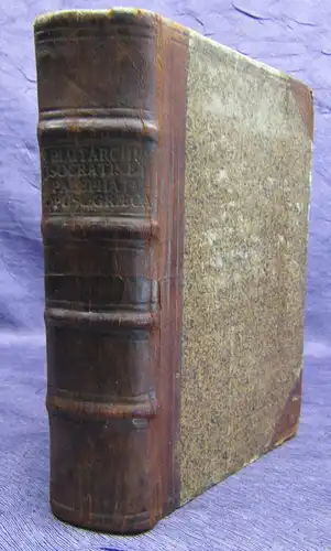 Plutarch Sammelband mit 3 altgriechischen Werken (Palaiphatus) 1719 Theologie sf