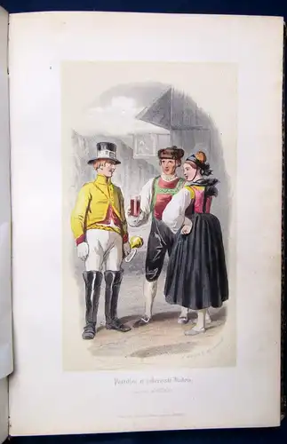 Guinot L' Ete A Bade um 1840 illustriert v. Johannot,Lami Rundumgoldschnitt js