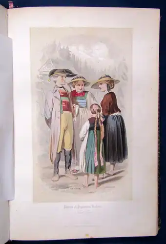 Guinot L' Ete A Bade um 1840 illustriert v. Johannot,Lami Rundumgoldschnitt js