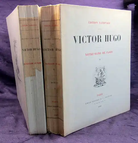 Hugo Notre - Dame de Paris. Edition nationale. 2 Bde. 1889 Belletristik sf