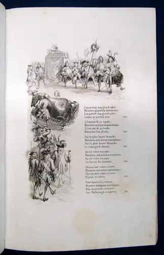 Delloye Chants et Chansons populaires de la France. le-9e serie. 3 Bde. 1843 sf