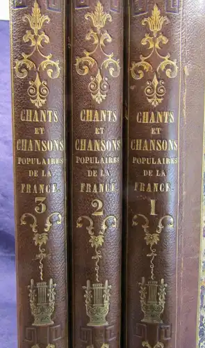 Delloye Chants et Chansons populaires de la France. le-9e serie. 3 Bde. 1843 sf