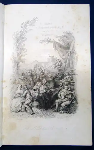 Delloye Chants et Chansons populaires de la France. le-9e serie. 3 Bde. 1843 sf