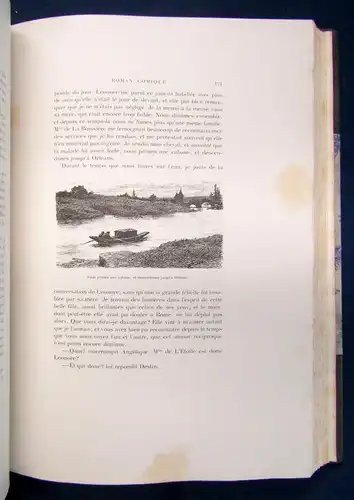 Scarron Le roman comique. Nouvelle edition illustree. 1888 Handeinband sf