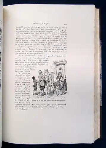 Scarron Le roman comique. Nouvelle edition illustree. 1888 Handeinband sf