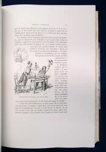 Scarron Le roman comique. Nouvelle edition illustree. 1888 Handeinband sf