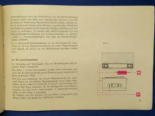 RFT Magnettongerät G20-6 Bedienungsanleitung 1963 selten Technik Wissen js