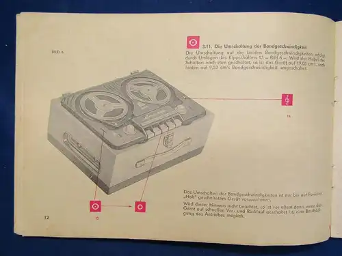 RFT Magnettongerät G20-6 Bedienungsanleitung 1963 selten Technik Wissen js