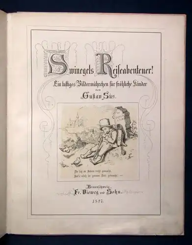 Swinegels Reiseabenteuer 1857 Geschichten Literatur Erzählungen EA Kinder js