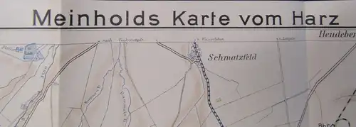 Meinholds Karte Harz in 3 Bltt. Maßstab 1:60000 Bll. 2: Brockengebiet 1920 js