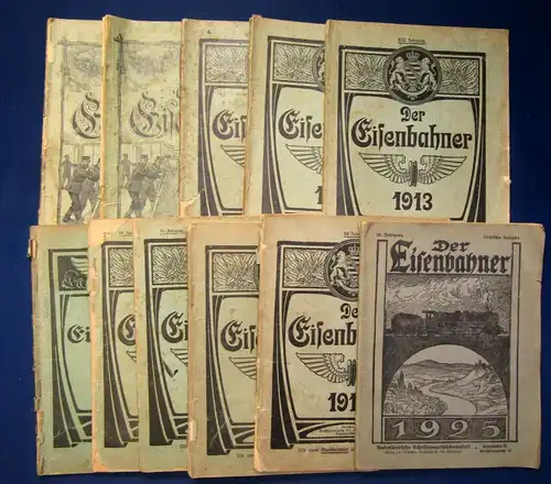 Der Eisenbahner 10 Jhge. selten ohne Kalender u. Kunstbeilagen 1904, 1907... js