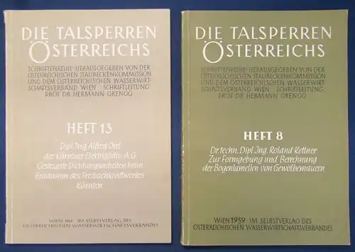 Kettner Die Talsperren Österreichs 1964 Dichtungsarbeiten Formgebung 1959 js