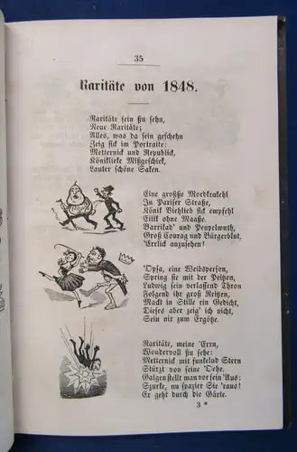 Adolf Brennglas Komischer Volks - Kalender 4. Jhg. 1849 Humor Belletristik