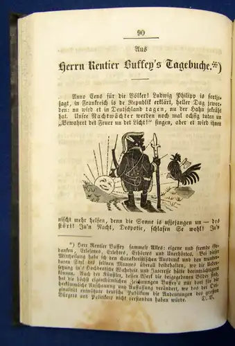 Adolf Brennglas Komischer Volks - Kalender 4. Jhg. 1849 Humor Belletristik