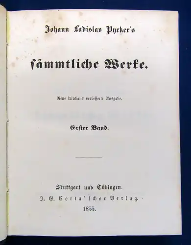 Pyrker Sämmtliche Werke. 3 Bde. 1855 belletristik Werke Gedichte Dichter sf