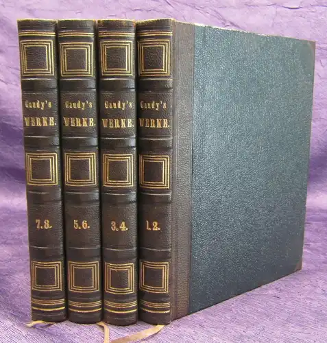 Mueller Franz Freiherrn Gaudy`s poetische & prosaische Werke 8 Bde in 4 1853 sf