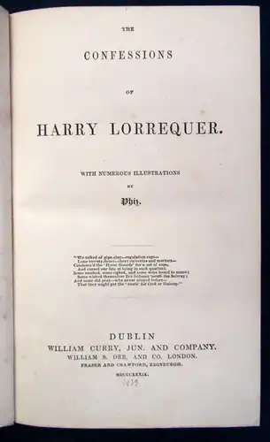 The Confessions of Harry Lorrequer 1839 die Geständnisse von Harry Lorrequer  js