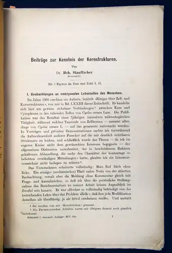 Stauffacher Beiträge zur Kenntnis der Kernstrukturen 1910 sehr selten js