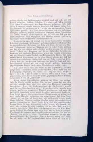 Abdruck aus dem Centralblatt Bakteriologie,Parasitenkunde 5. Band 1899 js
