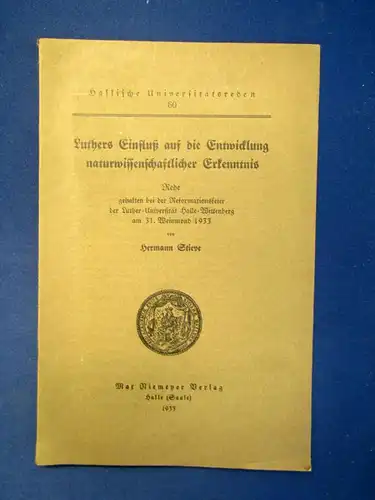 Stieve Luthers Einfluss auf die Ermittlung naturwissens. Erkenntnis 1933 js