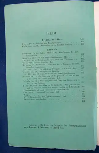 Zeitschrift Naturwissenschaften Zellphysiologie 1884 2.Heft 4.Folge 3.Band js