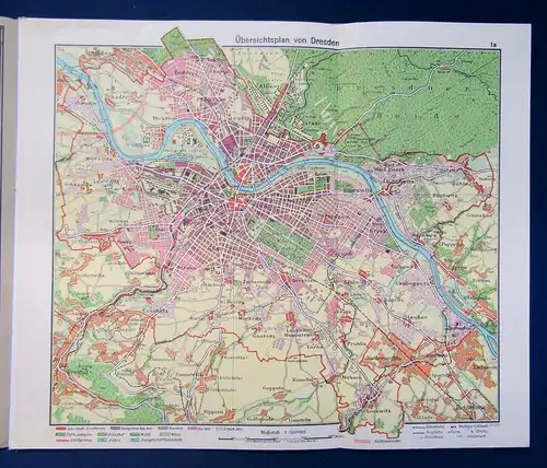 Pläne und Karten zur Heimatkunde von Dresden um 1935 Sachsen Saxonica sf