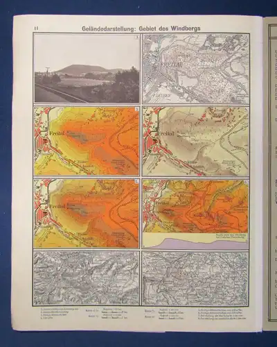 Pläne und Karten zur Heimatkunde von Dresden um 1935 Sachsen Saxonica sf