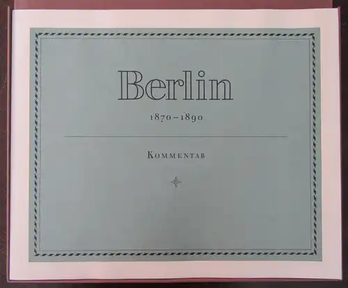 Volk Berlin 1870- 1890 Or. Kassette Kommentarbuch Zeichnungen 1986 Faksimile js