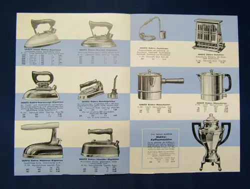 Original Prospekt Graetz Elektro - Haushaltgeräte um 1930 Technik Werbung sf