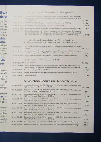 Original Prospekt Graetzor Elektrische Heiswasserspeicher um 1930 Technik sf