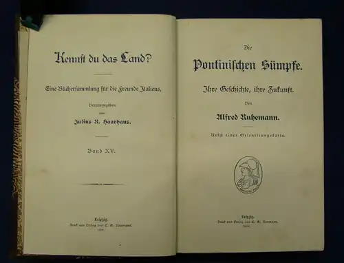 Ruhemann Kennst du das Land? Die pontinischen Sümpfe 1900 Ortskunde  js