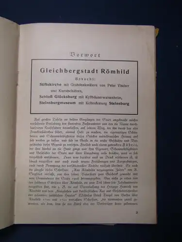 Römhild Ein Führer durch die Stadt, ihre Umgebung u. ihre Geschichte um 1920  js