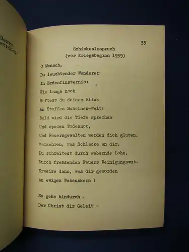 Reisch Der Stern Manuskript-Druck sehr selten mit Widmung d. Verfassers 1956 js